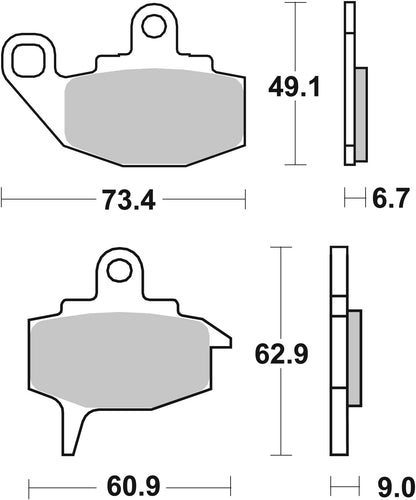 SBS FRICTION - Ceramic Front Brake Pads - 602HF-