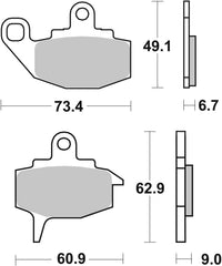 SBS FRICTION - Ceramic Front Brake Pads - 602HF-