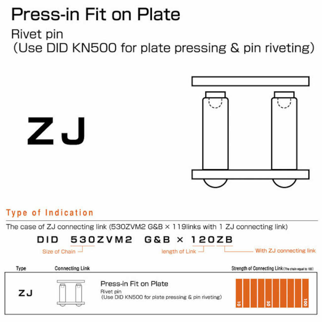 D.I.D Conlinks - 630VS XJ Rivet