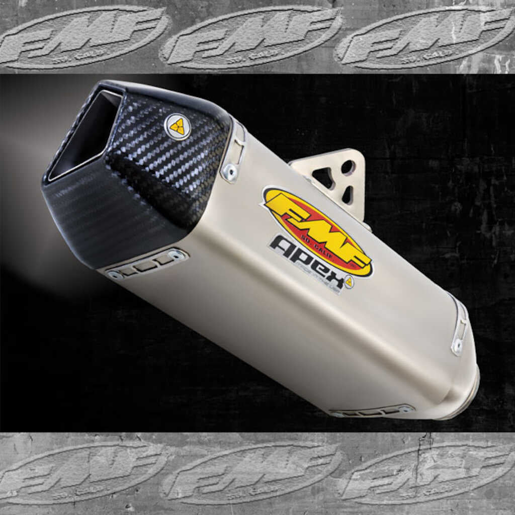 FMF Exhaust - 43234 - Slip On Muffler - Titanium with Carbon - Apex