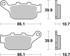 SBS FRICTION - Carbon Tech Racing Rear Brake Pads (SBS 161) - 614RQ-
