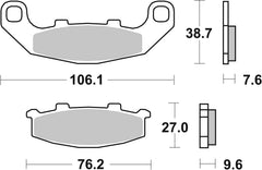 SBS FRICTION - Ceramic Front / Rear Brake Pads - 615HF-