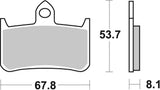 SBS FRICTION - Dual Carbon Classic Front Brake Pads (Track Use) - 622DCC-