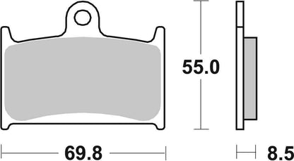 SBS FRICTION - Dual Carbon Front Brake Pads - (Track Use) - 624DC-