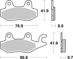 SBS FRICTION - Racing Sinter Off Road Rear Brake Pads - 633RSI-