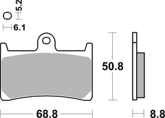 SBS FRICTION - Ceramic Front Brake Pads - 639HF-