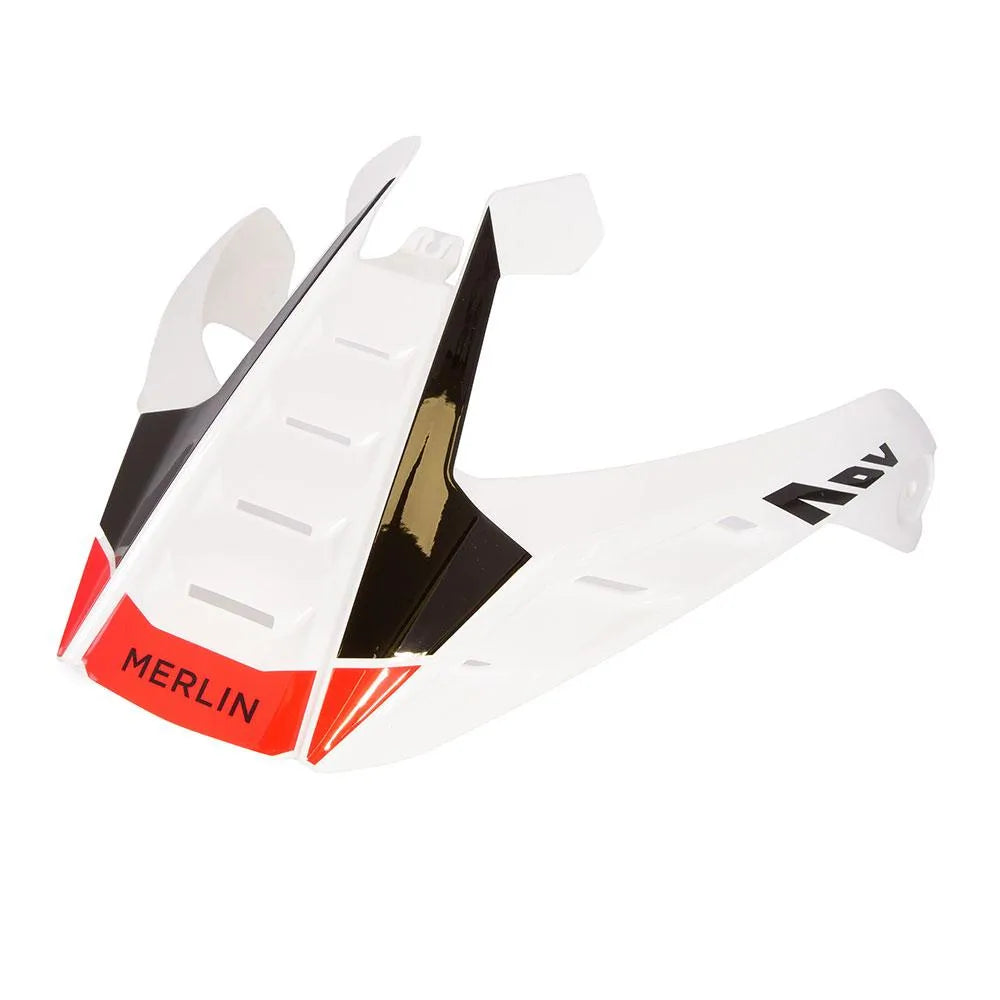 Merlin Torres Helmet Spares Peak Block White/Red - 65-990-08