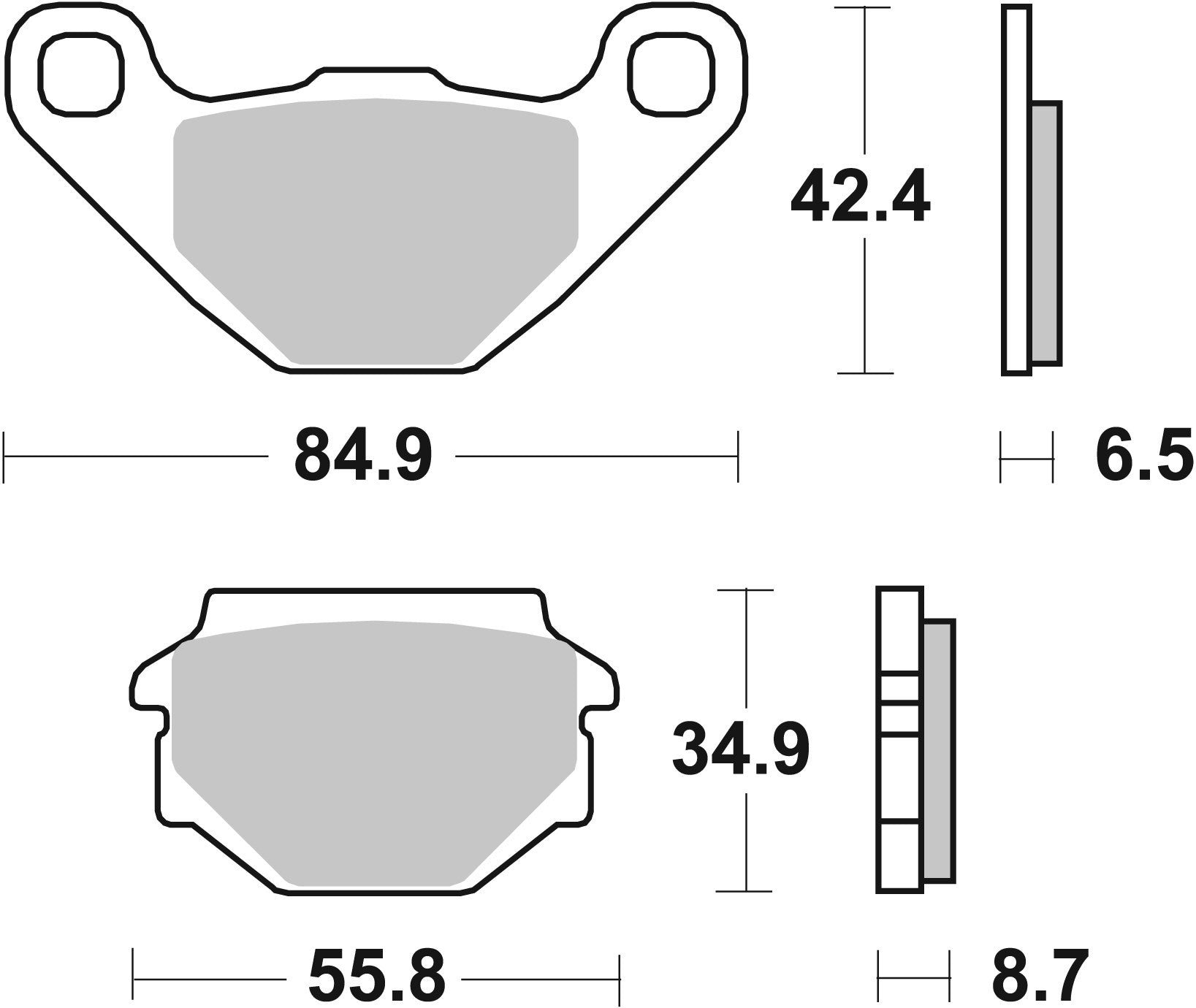 SBS FRICTION - Ceramic Rear Brake Pads (SBS 113) - 651HF-