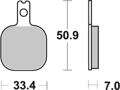 SBS FRICTION - Dual Carbon Front Brake Pads - (Track Use) - 656DC-