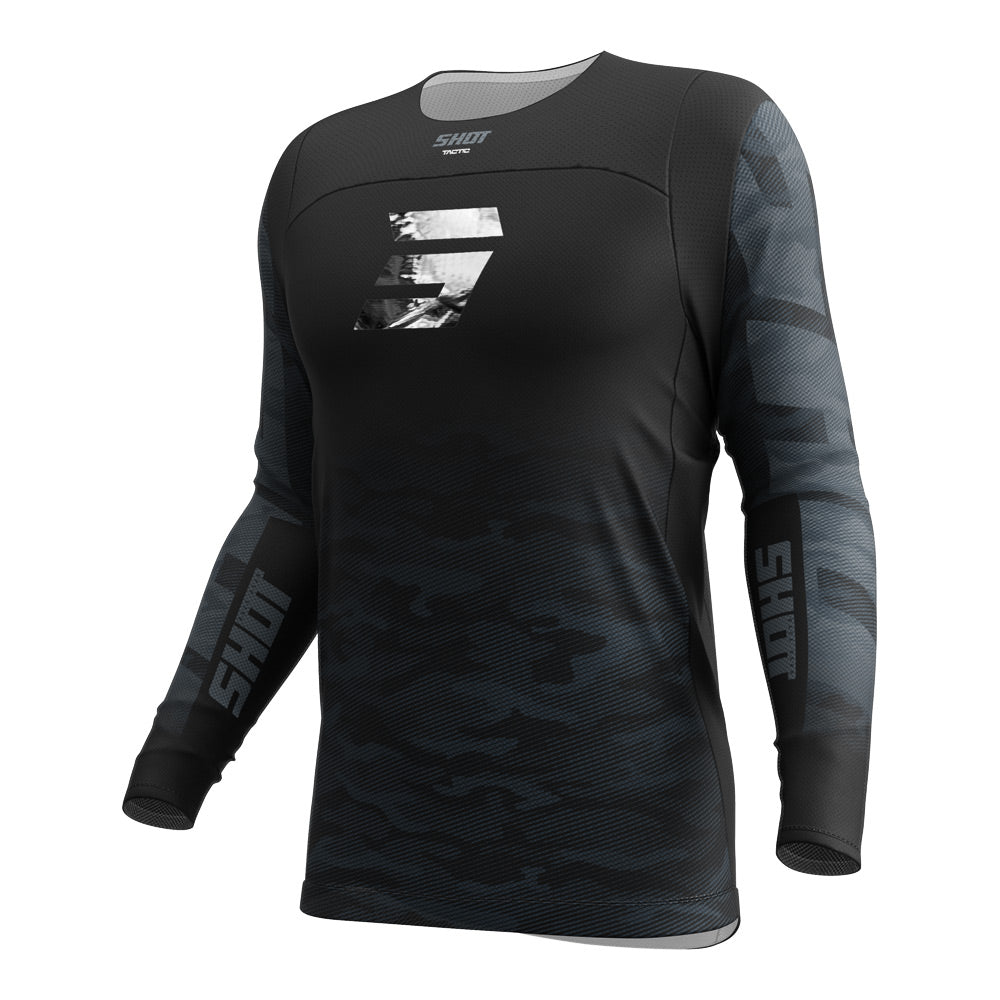 Shot Contact Tactic Jersey Black/Grey Large - 66-5110-10