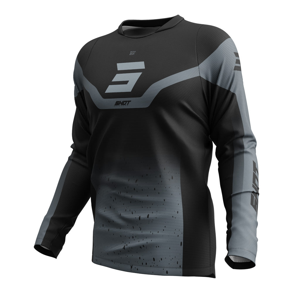 Shot Devo Blast Jersey Black/Grey Medium - 66-5120-09
