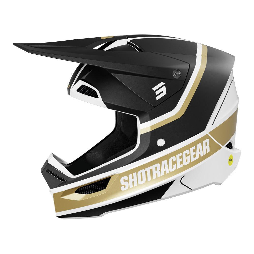 Shot Race Mythic Helmet Black/Gold Matt 2XL - 66-5709-09