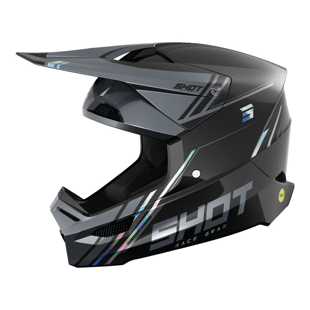 Shot Race Sprint Helmet Black Holographic Pearly Large - 66-5713-07