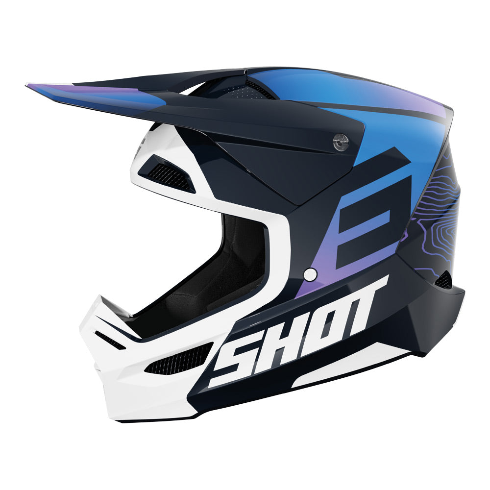 Shot Furious Kid Apex Helmet Blue Glossy Small - 66-5720-01