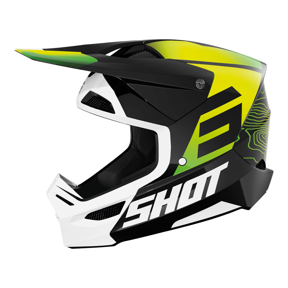 Shot Furious Kid Apex Helmet Neon Yellow Glossy Large - 66-5721-03