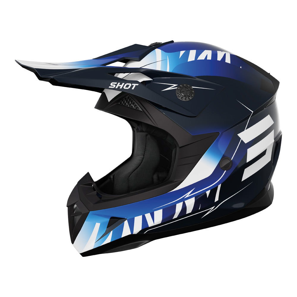 Shot Pulse Kid X-Treme Helmet Blue Glossy Small - 66-5722-01