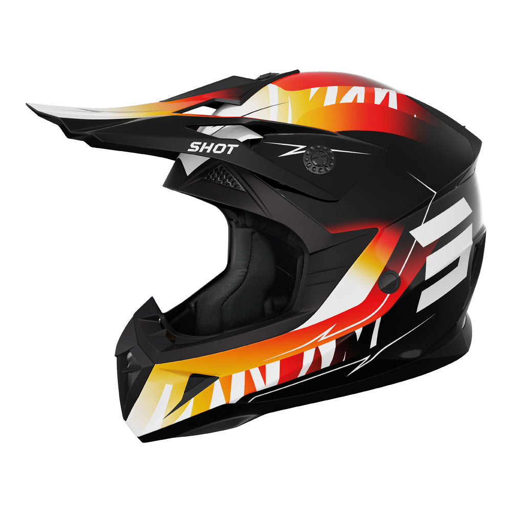 Shot Pulse Kid X-Treme Helmet Orange/Red Glossy Medium - 66-5723-02