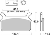 SBS FRICTION - Carbon Tech Rear H-D Brake Pads - 668H.CT-