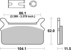 SBS FRICTION - Ceramic Rear H-D Brake Pads - 668H.HF-