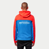 H BLOCK HOODIE WARM RED-BRIGHT BLUE (3171)