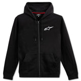 AGELESS CHEST ZIP HOODIE BLACK/WHITE (1020)