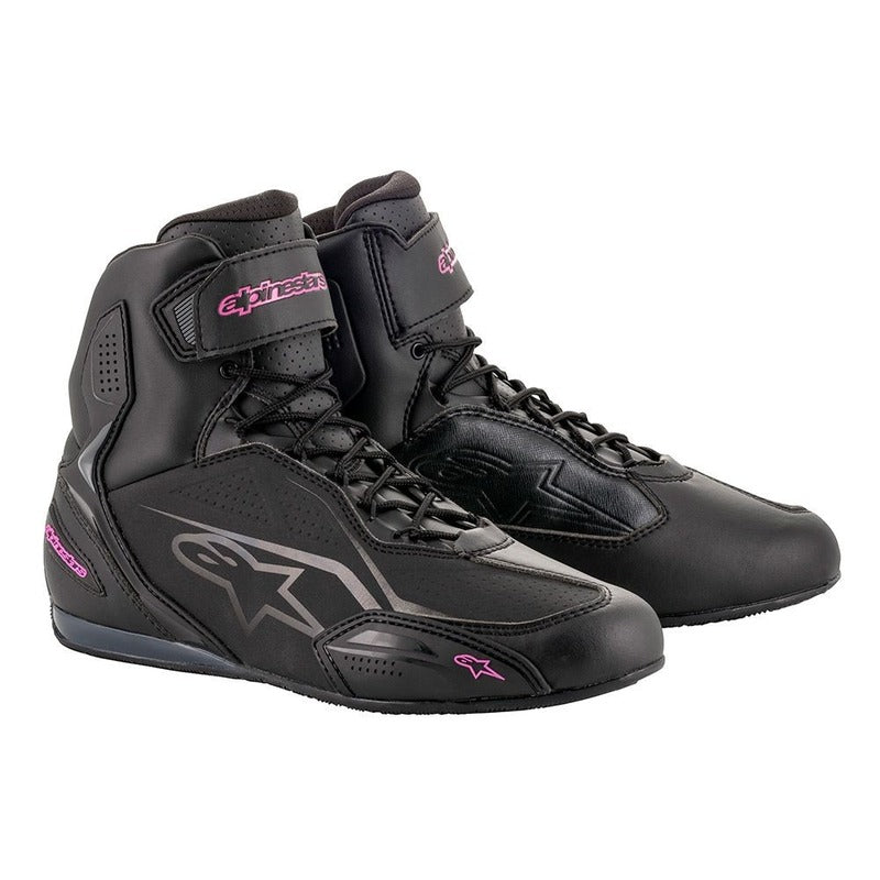 Alpinestars Womens Faster V3 Ride Shoe Black Fuchsia