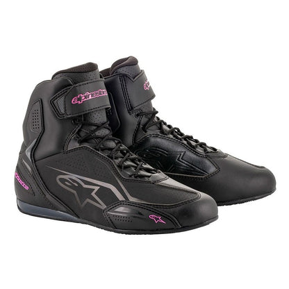 Alpinestars Womens Faster V3 Ride Shoe Black Fuchsia
