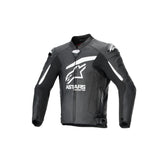 GP PLUS R V4 AIRFLOW LEATHER JACKET BLACK WHITE (0012)
