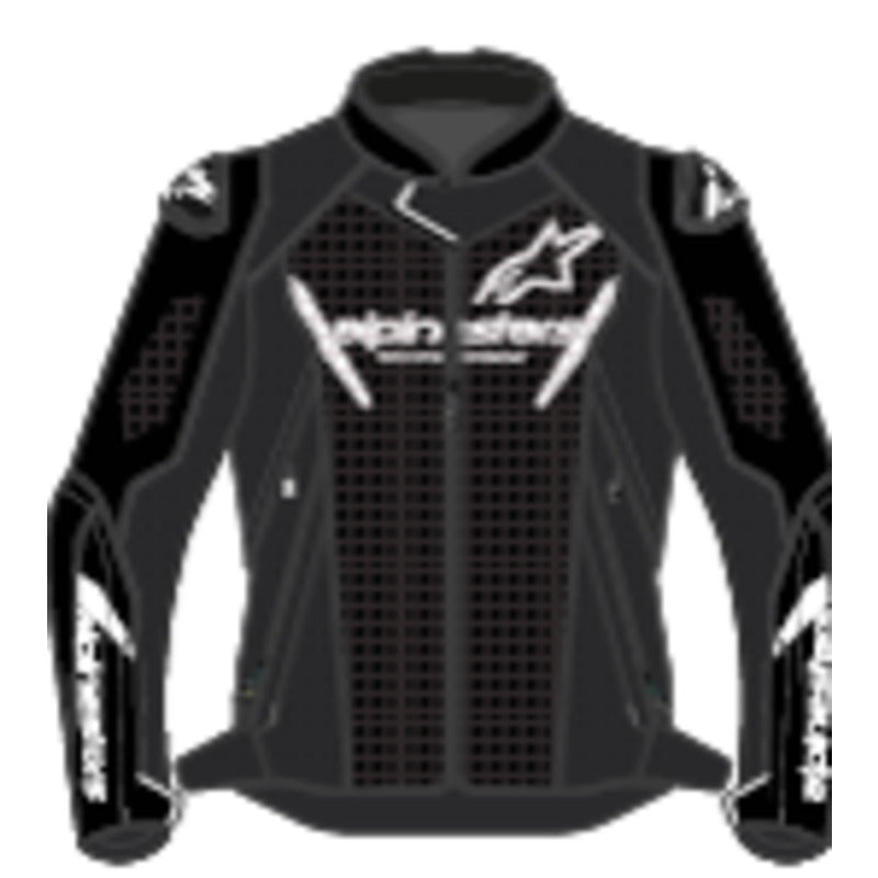 Alpinestars Faster V3 Air Leather Jacket Black White