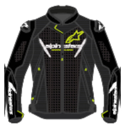 Alpinestars Faster V3 Air Leather Jacket Black White Fluro-Yellow