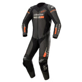 GP FORCE 1PCE SUIT BLACK/FLURO RED (1030)