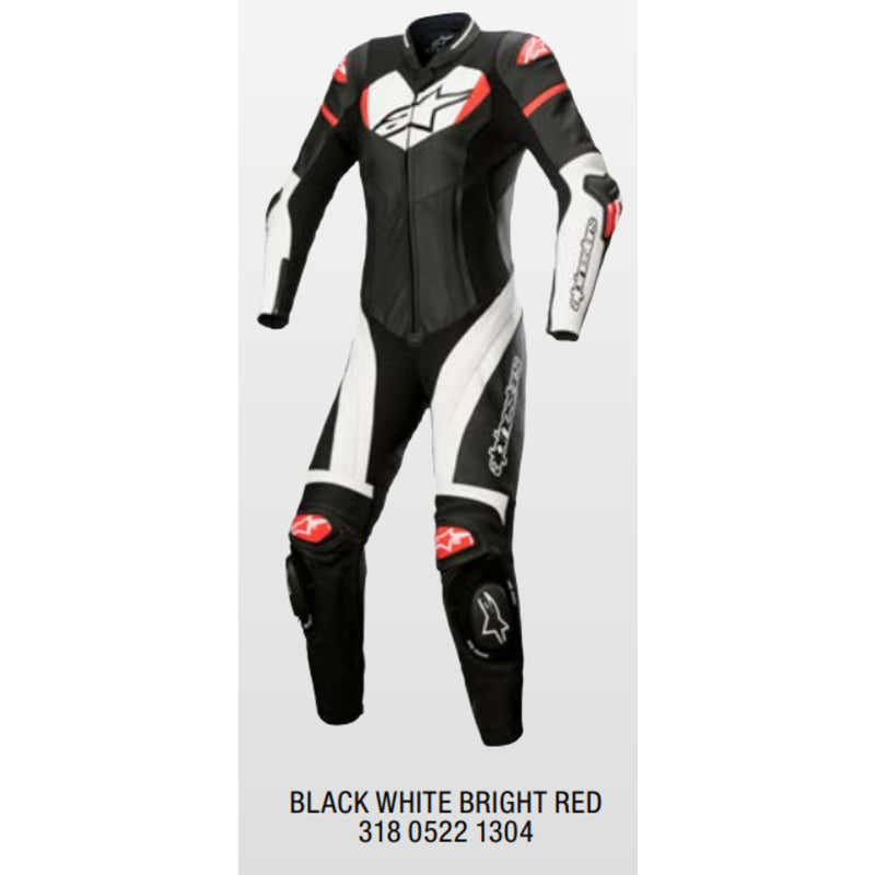 WOMENS GP PLUS 1PCE SUIT BLACK WHITE BRIGHT RED (1304)