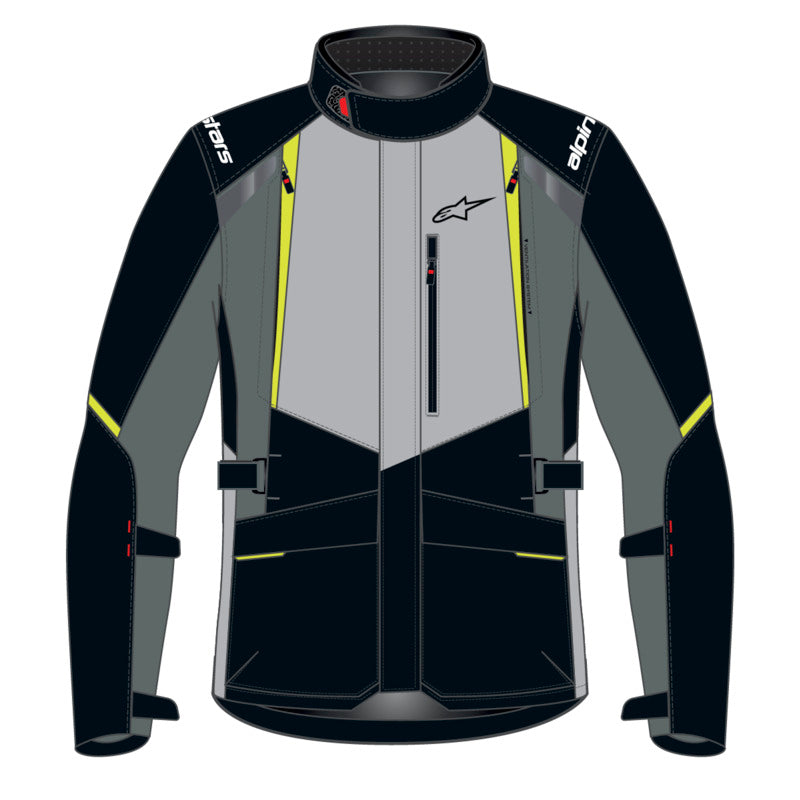 Alpinestars ST1 Waterproof Jacket Ice-Grey Black Fluro-Yellow