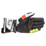 SP2 V3 LEATHER GLOVE WHITE FLURO-RED BLACK (2310)