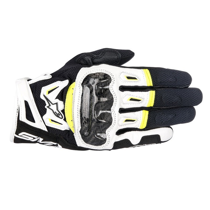 SMX 2 AIR CARBON v2 GLOVE | BLACK WHITE FLURO YELLOW 58