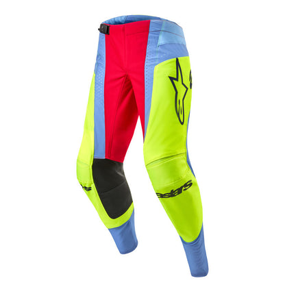 Alpinestars 2024 Techstar Ocuri Pants Light Blue Fluro Yellow Red Berry