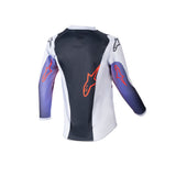 2024 KIDS RACER HOEN JERSEY LIGHT GRAY HOT ORANGE BLACK (0924)