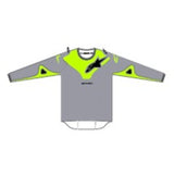 2025 KIDS RACER VEIL JERSEY GRAY FLURO-YELLOW (9157)
