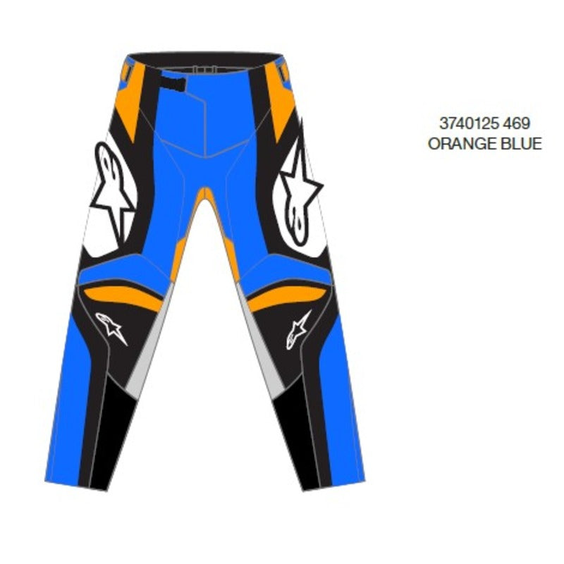 Alpinestars 2025 YOUTH RACER MELT PANTS ORANGE BLUE (0469)