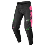 2022 YOUTH RACER COMPASS PANTS BLACK-GREEN-FLUROPINK (1669)