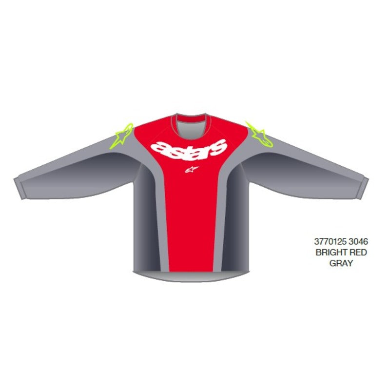 Alpinestars 2025 Youth Racer Melt Jersey Bright-Red Gray (3046