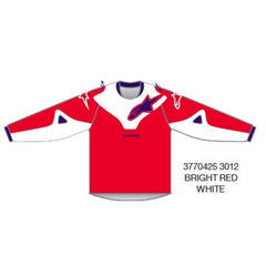 2025 YOUTH RACER VEIL JERSEY BRIGHT-RED WHITE (3012)