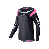 2025 WOMENS FLUID HAUL JERSEY BLACK FLURO-PINK (1390)