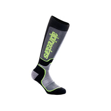 Alpinestars Youth MX Plus Socks Black Gray Fluro Yellow