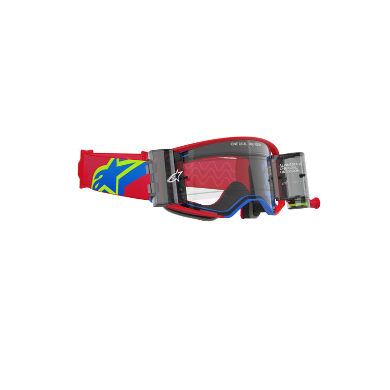 Alpinestars Supertech Corp Goggle Red Blue Clear Lens Roll Off