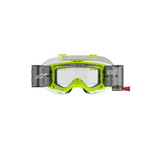 Alpinestars Vision 8 Wordmark Goggle White Fluro Yellow Clear Roll Off Lens