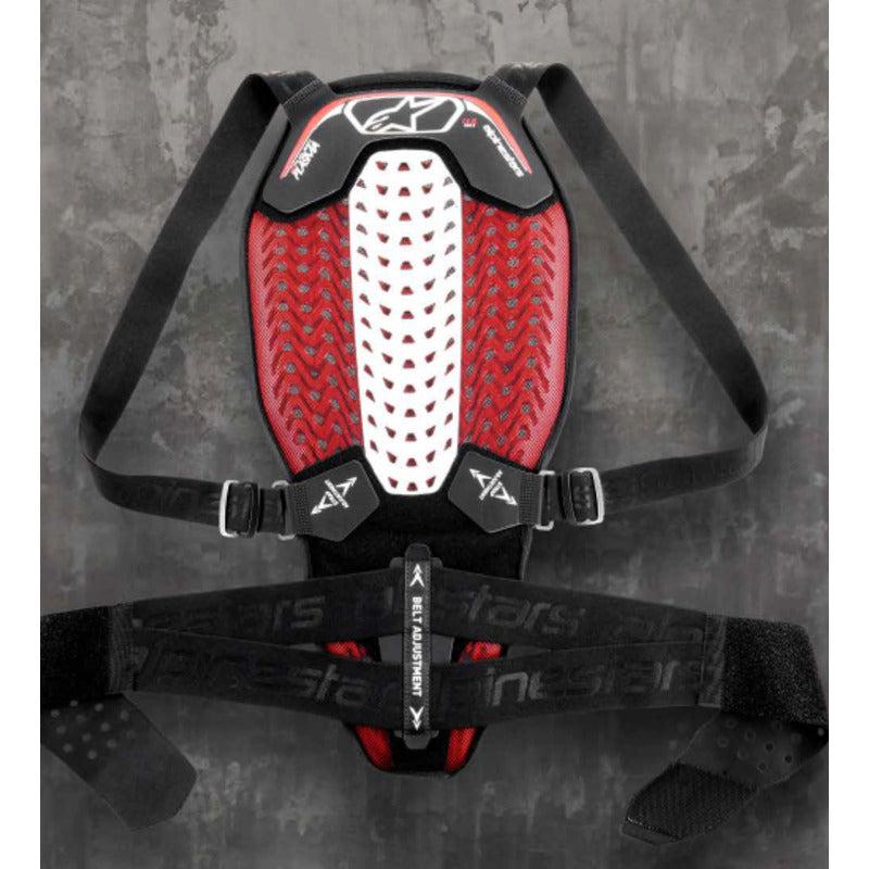 Nucleon Plasma Back Protector with Strap Black White Red (0123)