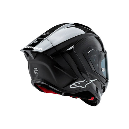 Alpinestars Supertech SR10 Solid Helmet ECE 22.06 Black Carbon Matt and Gloss