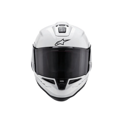 Alpinestars Supertech SR10 Solid Helmet ECE 22.06 White Gloss Black Matt