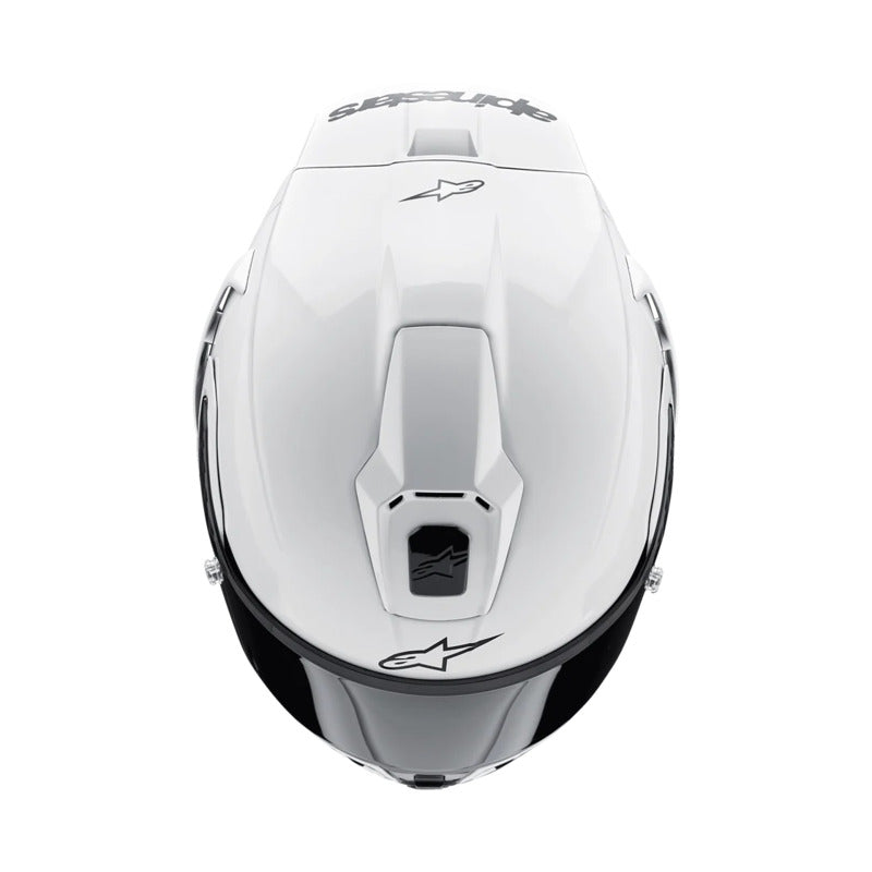 Alpinestars Supertech SR10 Solid Helmet ECE 22.06 White Gloss Black Matt